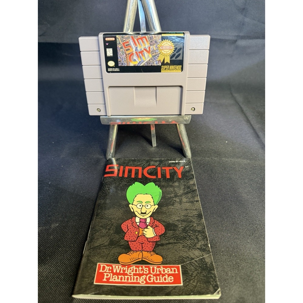 Sim City Nintendo SNES Game with Manual 1991 Simulation NTSC-U/C SNS-006